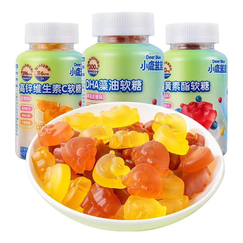 【小鹿蓝蓝_营养软糖】DHA藻油高锌VC叶黄素酯软糖维生素儿童糖果