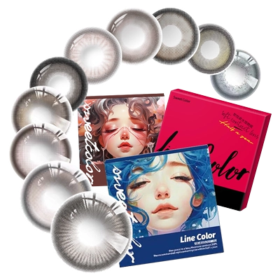 SweetColor半年抛美瞳1片自然哭哭黑柿子冰茶日常通勤隐形眼镜