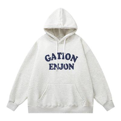 数码直喷印花美式连帽卫衣男宽松