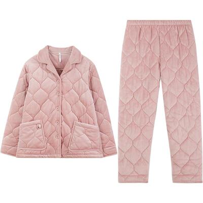 居家珊瑚绒情侣睡衣红豆