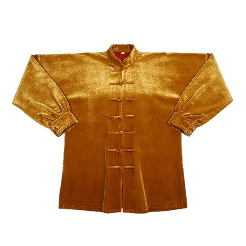 秋冬金丝绒中长款太极服练功表演