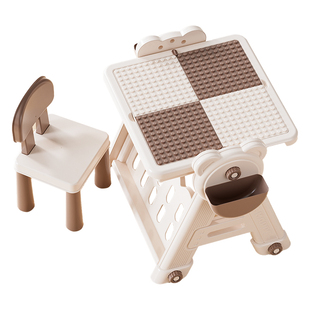儿童积木桌1到3岁多功能大颗粒拼装玩具桌子宝宝一两周岁生日礼物