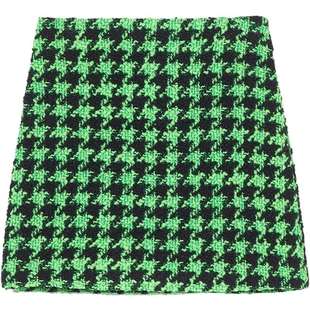 IT MSGM女装合身半身裙新品时髦靓丽撞色千鸟格A字短裙09207AJ