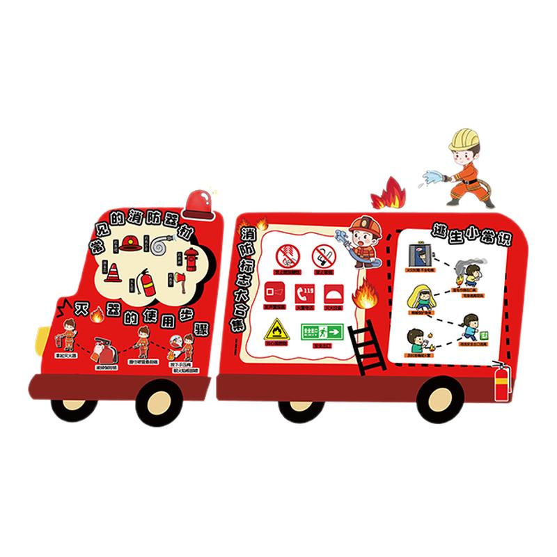 幼儿园墙面走廊环创主题成品文化消防站安全教育黑板报宣传托管班