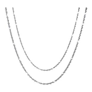 GIZOU极昼波光粼粼项链男女素链镀925纯银秋冬百搭锁骨链毛衣链