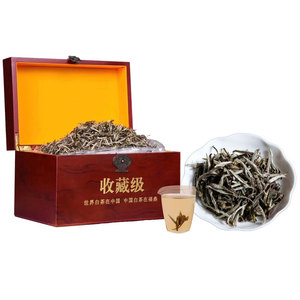 2016年特级白牡丹福鼎白茶牡丹王老白茶散茶木箱礼盒500克送人茶