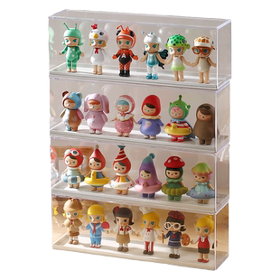 盲盒收纳展示架透明亚克力手办展示盒泡泡公仔玛特popmart展示盒