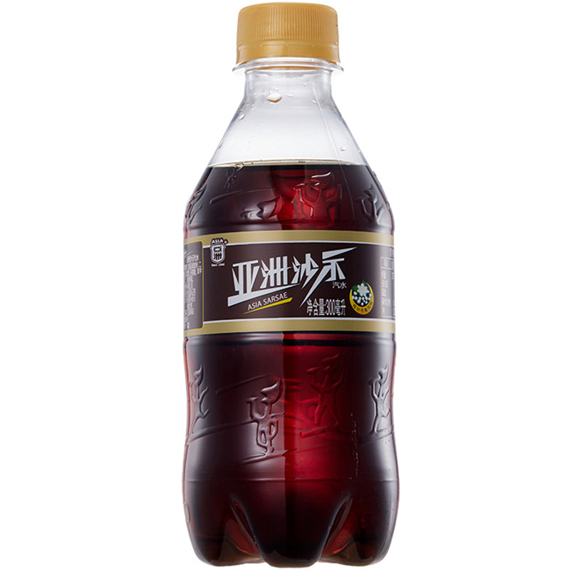 亚洲沙示汽水风油精味碳酸饮料气泡水怀旧广州怪味可乐300ml*12瓶