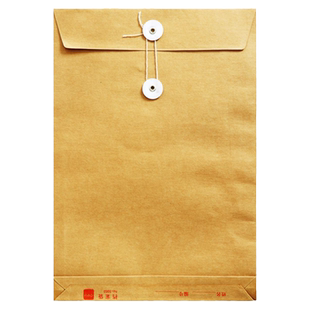 得力文具办公用品PP402纯浆牛皮纸A4档案袋加厚牛皮纸文件袋10只装收纳资料袋5953