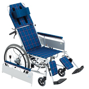 日本MIKI轮椅MSL-T22高靠背半全躺轮椅轻便折叠老年人残疾人轮椅