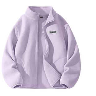 棉致女童摇粒绒外套秋冬2025新款加绒冬季衣服颗粒绒内胆儿童开衫