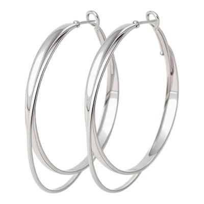 金属双层圈圈耳环女轻奢高级感