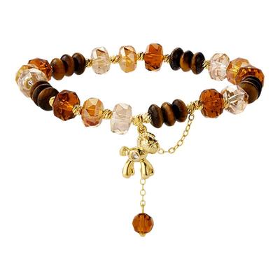 卡洛美晶韵小马驹手链女复古秋冬新中式民族风小马吊坠手串手饰品