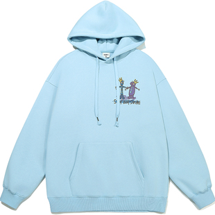 [蜜蜂嘉菲推荐]GUUKA潮牌美式高街卫衣加绒加厚情侣多巴胺宽松