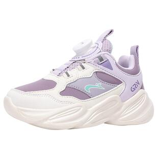 贵人鸟女童鞋革面老爹鞋春季2026新款学生时尚女孩防滑耐磨运动鞋