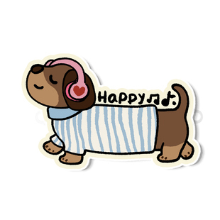 音乐腊肠狗手机背夹挂绳女款网红可爱斜挎可背挂脖可调节手机挂链手机绳高级背带通用可拆卸手腕潮牌防丢便携