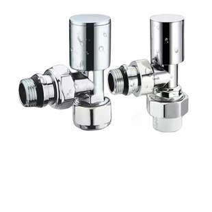 暖气片小背篓地暖管铝塑管4分口PPR6分口镀铬角阀直阀纯铜温控阀