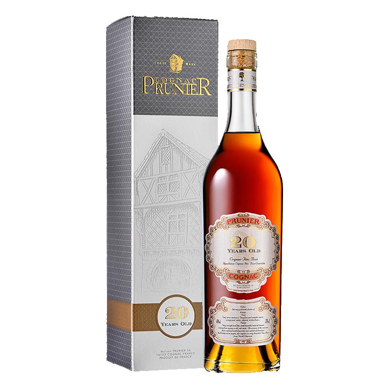 法国 干邑白兰地进口珍藏 璞爷Prunier20年陈酿礼盒装堪比vsop xo