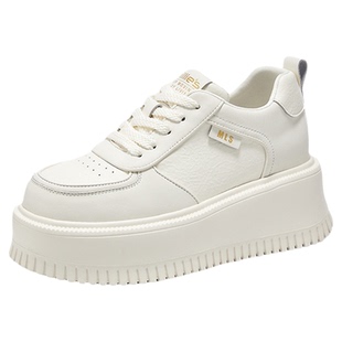 MILLIE'S/妙丽厚底小白鞋女2026新款春季女鞋百搭小个子增高板鞋