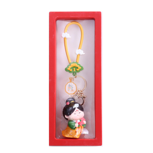 古风唐仕女钥匙扣挂件西安文创纪念品陕西伴手礼物特产洛阳博物馆