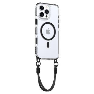 适用苹果15pro手机壳透明iPhone14pm挂绳新款16Max全包相机按键13磁吸角垫防摔plus男女简约高级的软胶保护套