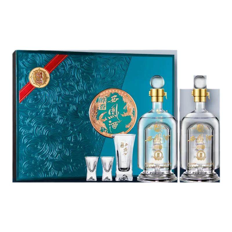 【西凤官方授权】西凤酒醇香礼盒白酒52度500ml*2瓶西风酒粮食酒