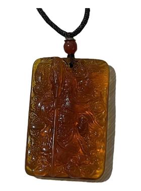 黑曜石狼头侧面项链男女