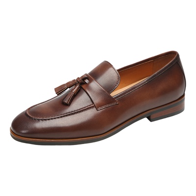 男士青春潮流实木跟套脚款乐福鞋