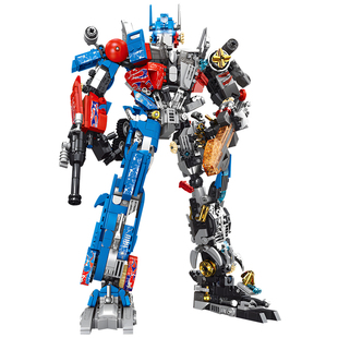 2025新品机甲机器人变形汽车拼装积木高难度巨大型益智玩具男孩10