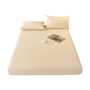 小清新纯色全棉磨毛床笠三件套秋冬季学生宿舍单人床罩床垫保护套