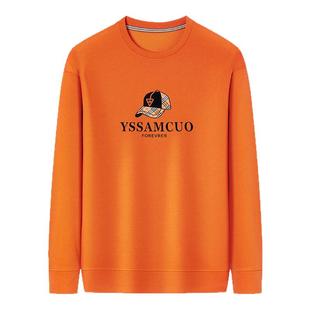 正品意大利长袖纯棉t恤男装2025秋季新款宽松休闲帽子印花上衣潮