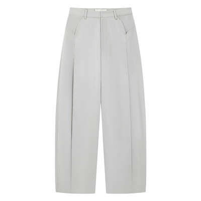 unnone item醋酸亚麻高级光泽感打褶束脚杨桃裤长裤女夏款