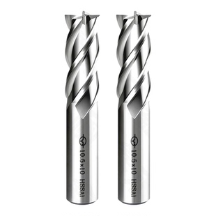 伊海白钢铣刀4刃加长全磨超硬高速钢直柄立铣刀平底CNC数控刀具