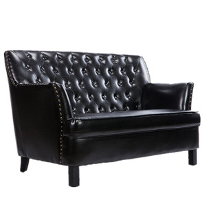 美式老虎椅小户型单人沙发卧室阳台沙发椅酒店家用客厅皮布小沙发