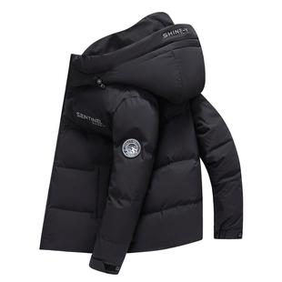 罗蒙加厚加绒极寒保暖羽绒服男装短款2025冬季新款白鸭绒男士外套
