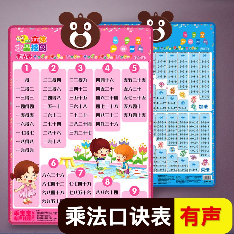 99九九乘法口诀表有声挂图乘法口诀背诵神器乘法表乘除法小学生用