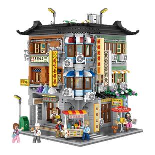 LOZ俐智积木 香港街景转角商业楼湾区大药房大型拼装玩具摆件礼物
