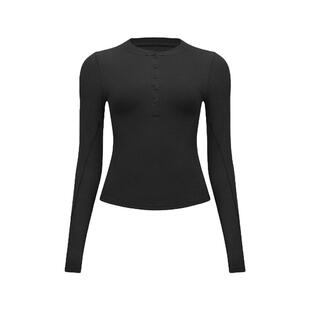 Hold Tight同款莫代尔辣妹紧身长袖亨利衫T恤上衣针织百搭打底衫