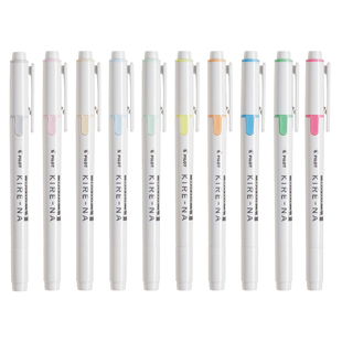 【日本文具大赏】PILOT百乐双轨荧光笔速干双头记号笔KIRE-NA限量版学生划重点彩色标记支专用笔做笔记渐变