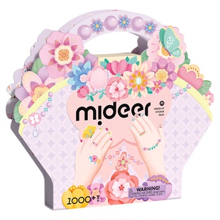 mideer弥鹿 儿童指甲贴 宝宝幼儿纹身贴 女孩公主美甲贴纸 过家家