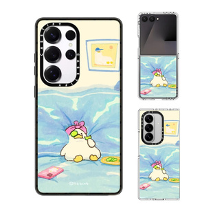 现货CASETiFY艺术家SSEBONG躺平鸭放松时间手机壳适用samsung三星S25/24Ultra+Z Flip/Fold7/6/5磁吸保护套潮