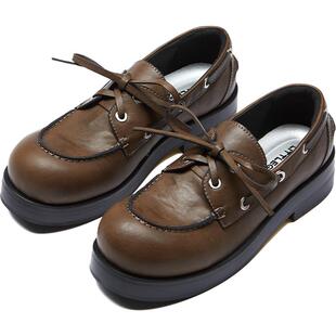 【新品】littlegood复古德比鞋女新款百搭学院风小皮鞋