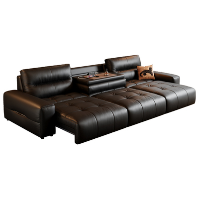 法莎蒂铂廷真皮电动沙发床