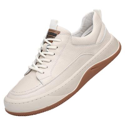 董皮匠头层牛皮新款男士休闲板鞋