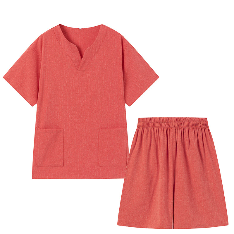 高档竹节棉棉质浴服足浴舒适汗蒸服男女洗浴场衣按摩服养生服采耳