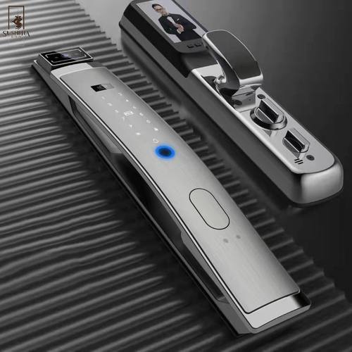 苏仕佳智能全自动指纹锁电子刷卡密码锁猫眼人脸识别可视对讲锁