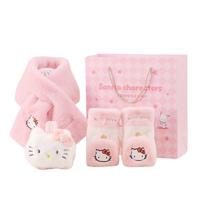 围巾女冬季围脖KT猫生日礼物礼盒