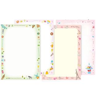 台湾四季SEASON学校幼儿园影印纸A4彩色打印纸带花纹卡通图案彩色花边小学生用品创意小清新儿童手工折纸50张