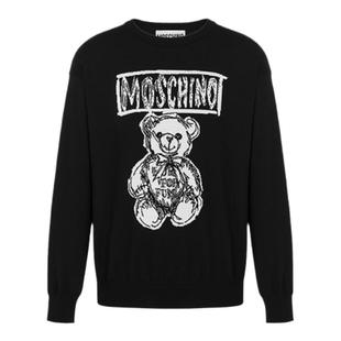 【礼物低至5折】Moschino/莫斯奇诺 男士泰迪熊Logo印花卫衣