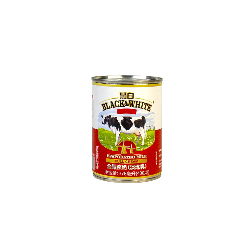 荷兰进口黑白全脂淡奶400g*6罐装